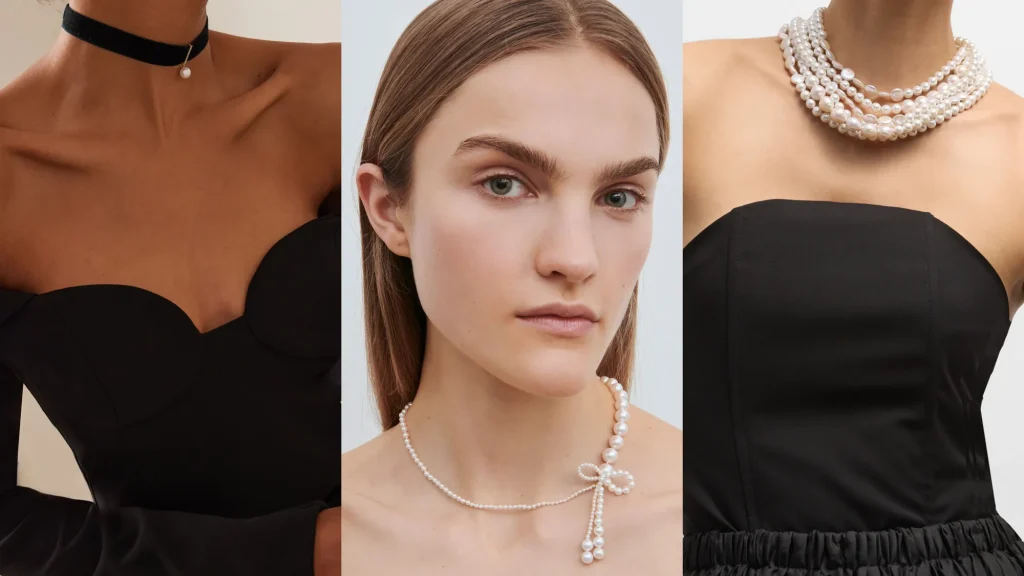 Classy and unique pearl necklace