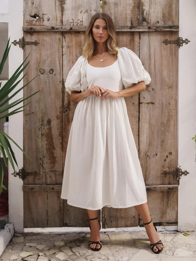 Majestic puffed sleeves on dresses and tops